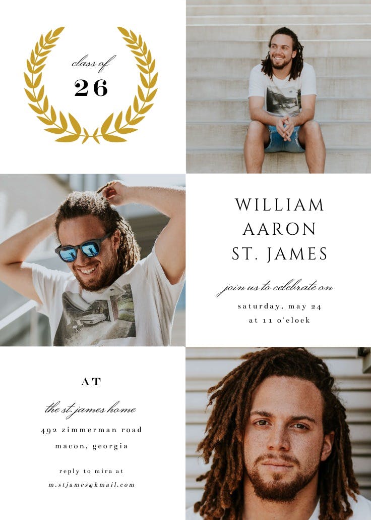 Tassel turned - graduation party invitation